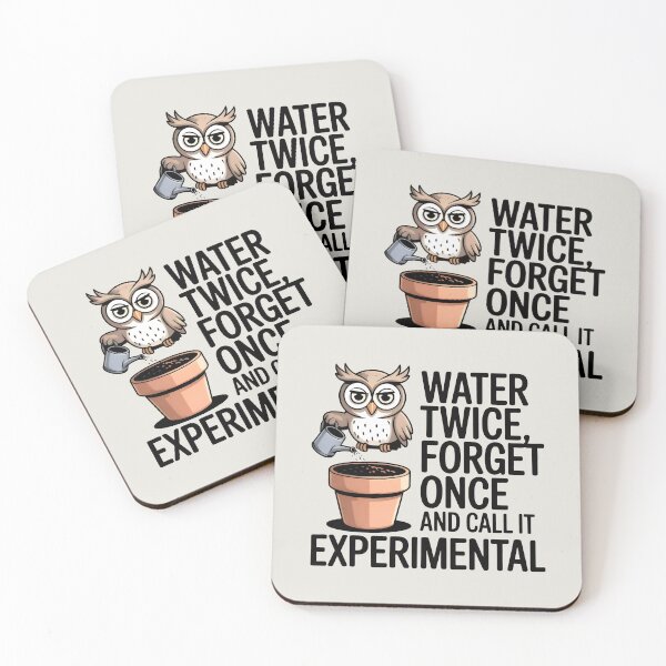 Item preview, Water Twice Forget Once Call It Experimental Funny Owl Gardener Art designed and sold by SplashTastic.