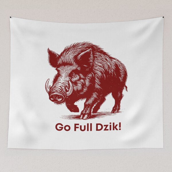 Item preview, Go Full Dzik – Wild Boar Power Design - Brown Edition designed and sold by AmberWit.
