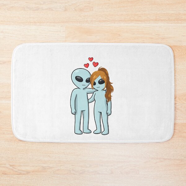 Item preview, Alien Couple Embrace – Minimalist Sci‑Fi Love designed and sold by Everyday Aliens.