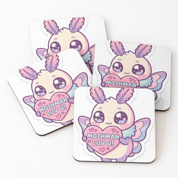 Item preview, Cute Mothman Valentine Luv U Pastel Goth designed and sold by Bambear.
