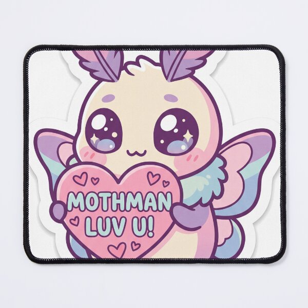 Item preview, Cute Mothman Valentine Luv U Pastel Goth designed and sold by Bambear.