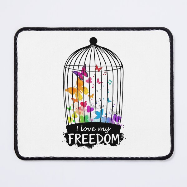 Item preview, I Love My Freedom – Wanderlust Travel Lifestyle Typography designed and sold by Sparkofart07.
