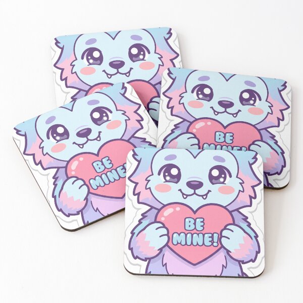 Item preview, Cute Werewolf Be Mine Valentine Blue Fluffy designed and sold by Bambear.