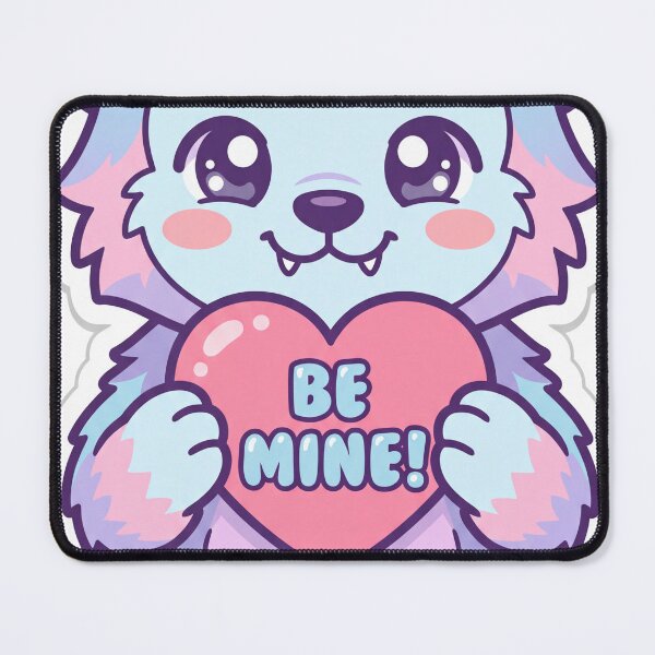 Item preview, Cute Werewolf Be Mine Valentine Blue Fluffy designed and sold by Bambear.