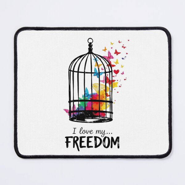 Item preview, I Love My Freedom – Wanderlust Travel Lifestyle Typography designed and sold by Sparkofart07.