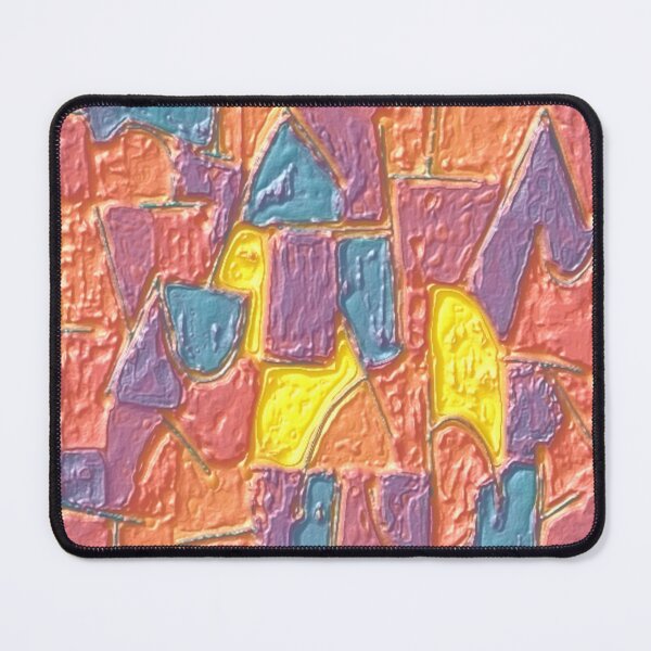 Item preview, blue monday trichrome plaster colorful geometric abstract design designed and sold by SmashingDeals.