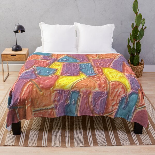 Item preview, blue monday trichrome plaster colorful geometric abstract design designed and sold by SmashingDeals.