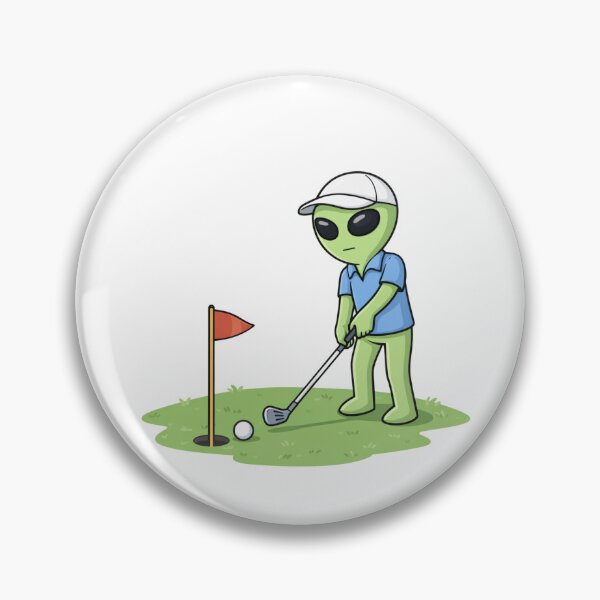 Item preview, Alien Playing Golf designed and sold by Everyday Aliens.