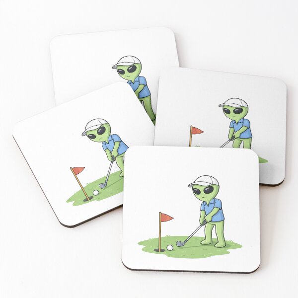 Item preview, Alien Playing Golf designed and sold by Everyday Aliens.