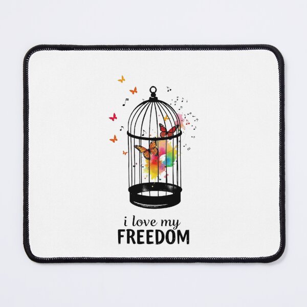 Item preview, I Love My Freedom – Wanderlust Travel Lifestyle Typography designed and sold by Sparkofart07.