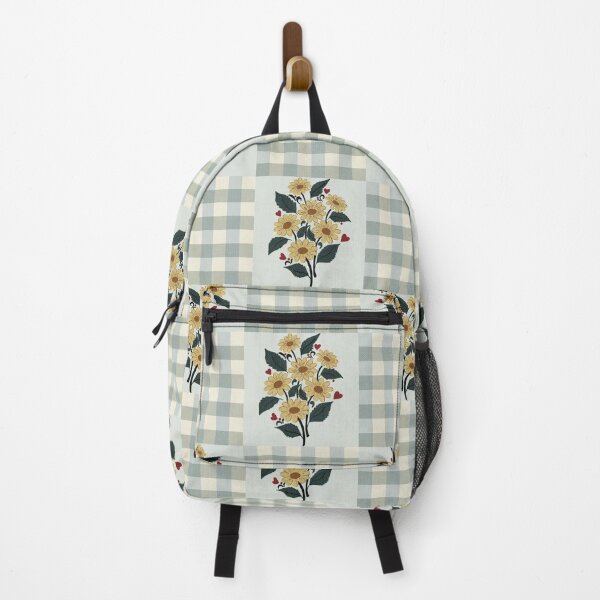 Item preview, Vintage Sunflower Gingham Patchwork Floral Pattern Design designed and sold by DColourMuse.