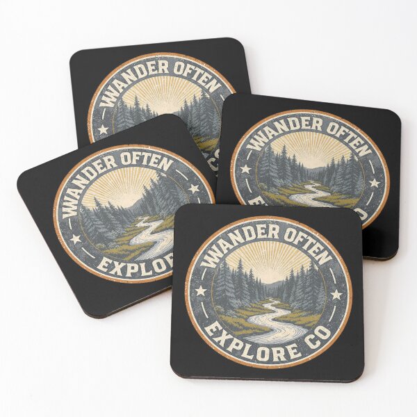 Item preview, Wander Often Explore Co Vintage Nature Badge | Retro Forest Adventure Design designed and sold by CozyPops.