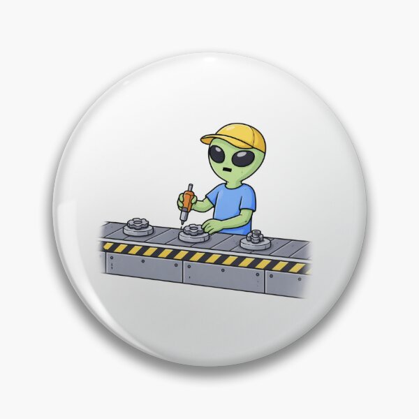 Item preview, Alien Working the Assembly Line designed and sold by Everyday Aliens.
