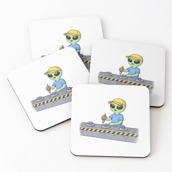 Item preview, Alien Working the Assembly Line designed and sold by Everyday Aliens.