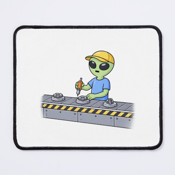 Item preview, Alien Working the Assembly Line designed and sold by Everyday Aliens.