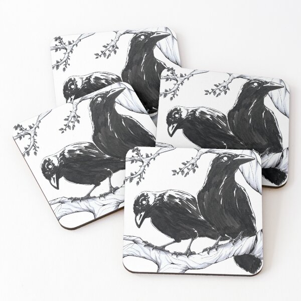 Item preview, Crows on a branch designed and sold by HBOriginalsArt.