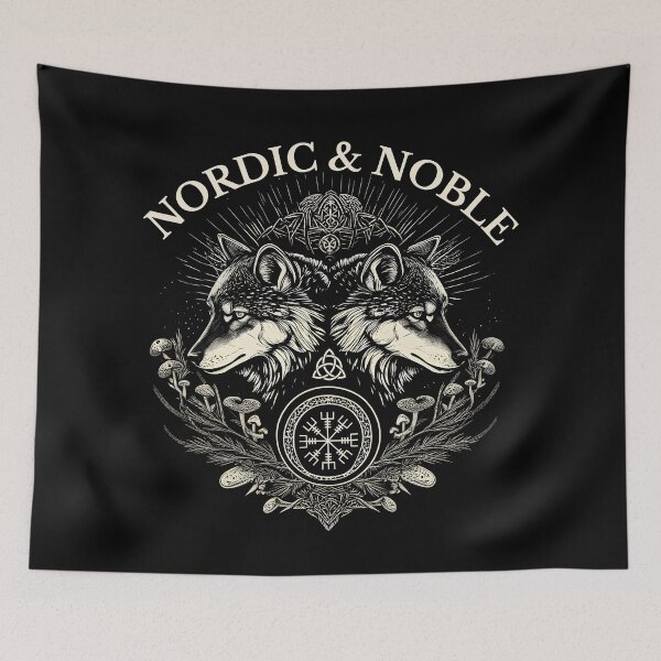 Item preview, Twin Wolf Emblem Nordic Heritage Design designed and sold by Place-Heritages.
