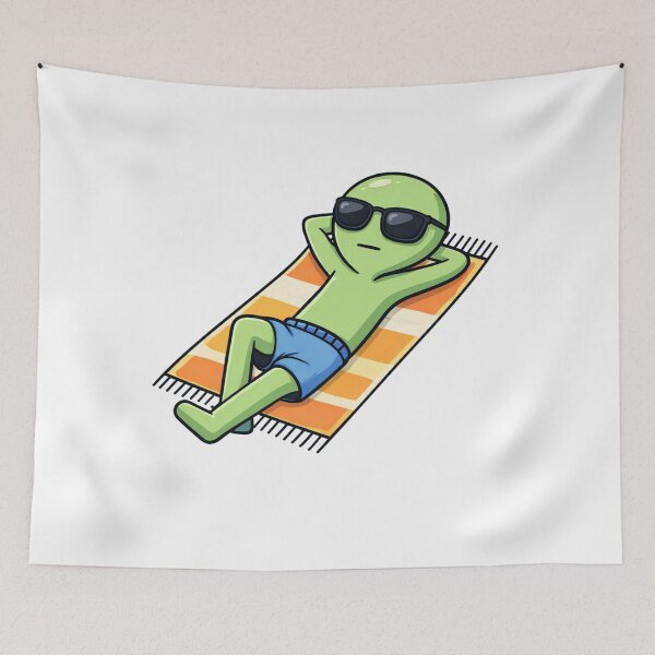 Item preview, Alien on a Beach Break designed and sold by Everyday Aliens.