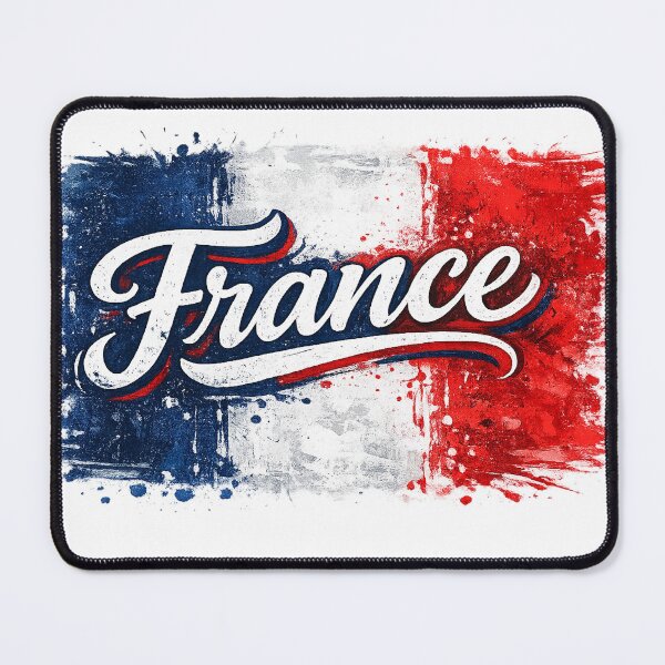 Item preview, France Grunge Flag Typography – French National Pride Vintage Paint Design designed and sold by GarnerSupplyCo.