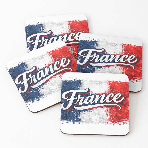 Item preview, France Grunge Flag Typography – French National Pride Vintage Paint Design designed and sold by GarnerSupplyCo.