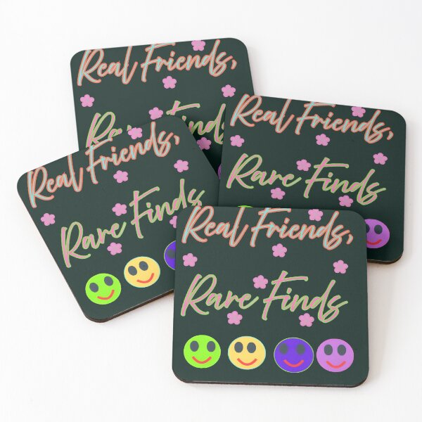 Item preview, Real Friends Rare Finds Friendship Quote Smiley Design designed and sold by HopeAndHustle.
