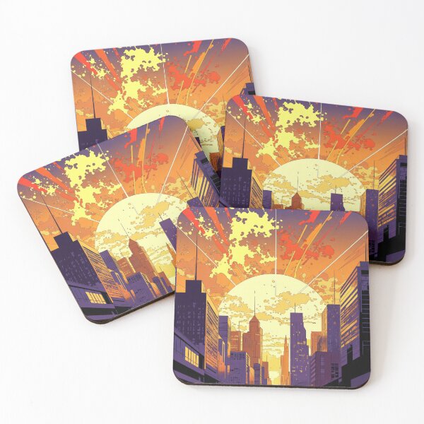 Item preview, Neon Sunset Street, Abstract Urban Sunset Road designed and sold by KiraChie.