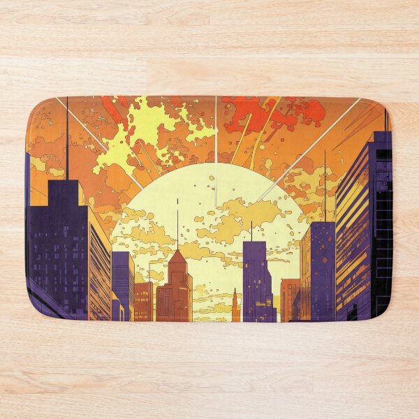 Item preview, Neon Sunset Street, Abstract Urban Sunset Road designed and sold by KiraChie.