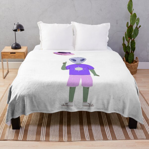 Item preview, Alien Pointing to a Flying Saucer designed and sold by Everyday Aliens.