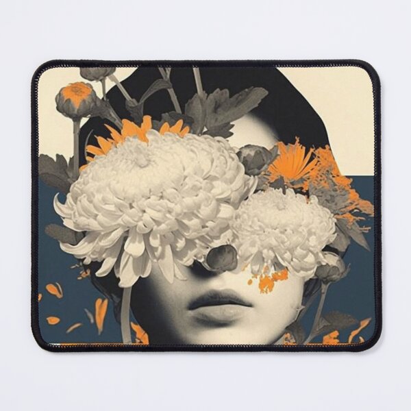 Item preview, Blooming Silence | Surreal Floral Portrait | Dreamlike Collage Art designed and sold by Grind107.