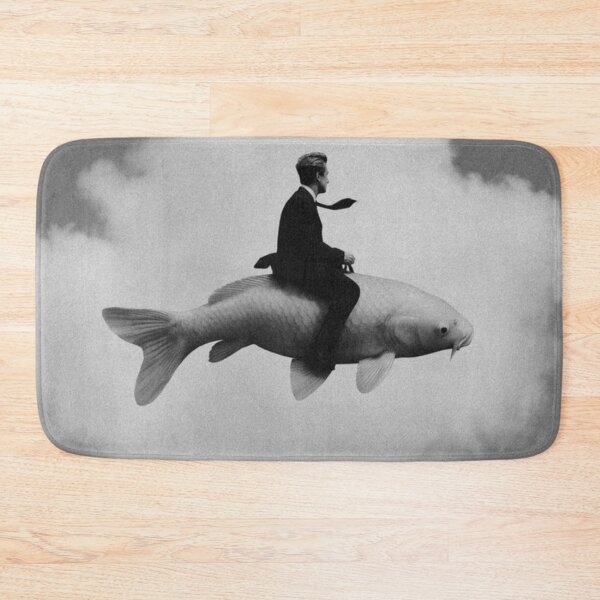 Item preview, Riding the Impossible | Surreal Dream Collage Art | Black & White Fantasy designed and sold by Grind107.