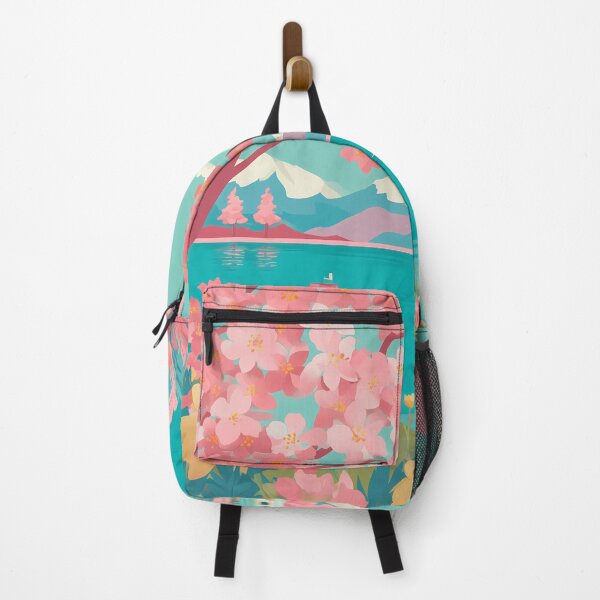 Item preview, Sakura Lakeside Spring Illustration designed and sold by BobaBunny76.