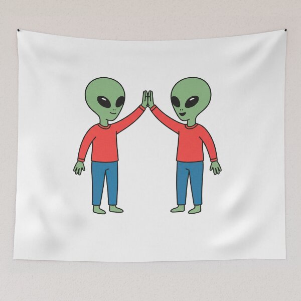 Item preview, Cosmic Two Aliens giving High Five designed and sold by Everyday Aliens.