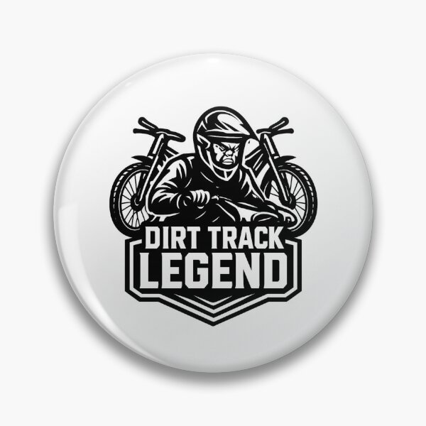 Artikelvorschau, DIRT TRACK LEGENDE – Emblem eines aggressiven Speedway-Fahrers entworfen und verkauft von MKreative Studio.