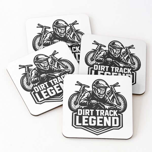 Item preview, DIRT TRACK LEGEND - Aggressive Speedway Rider Emblem designed and sold by MKreative Studio.