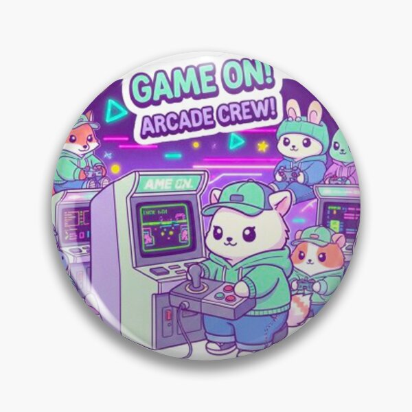 Item preview, Kawaii Arcade Crew - Cute Animals Gaming Sticker designed and sold by MT-Hub | Art for Every Soul.