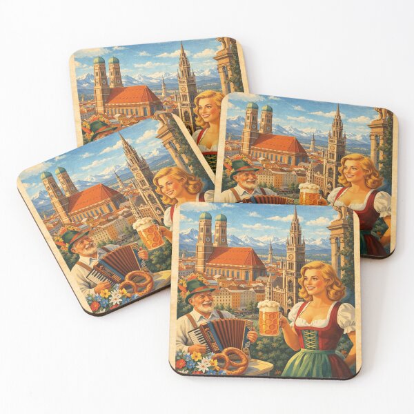 Item preview, Vintage Munich travel poster – Bavaria holiday design designed and sold by Mauswohn.