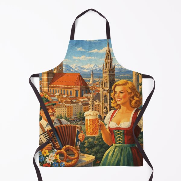 Item preview, Vintage Munich travel poster – Bavaria holiday design designed and sold by Mauswohn.