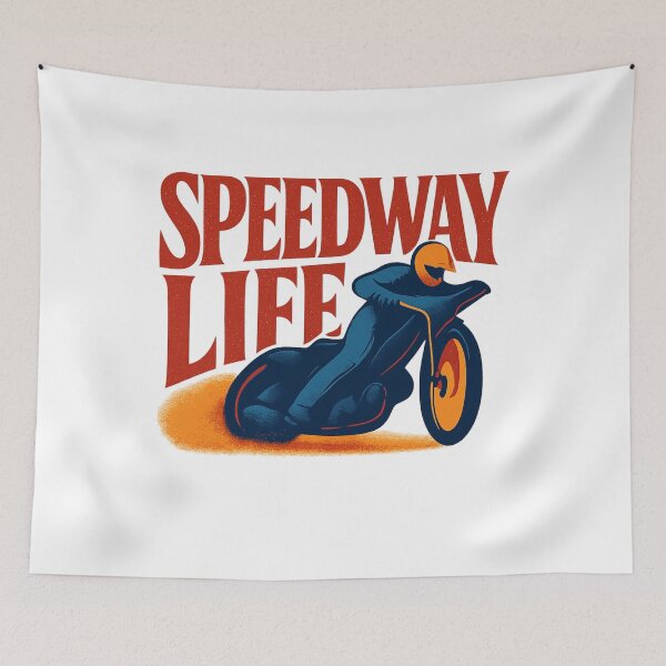 Item preview, SPEEDWAY LIFE - Bold Typographic Speedway Rider Design designed and sold by MKreative Studio.