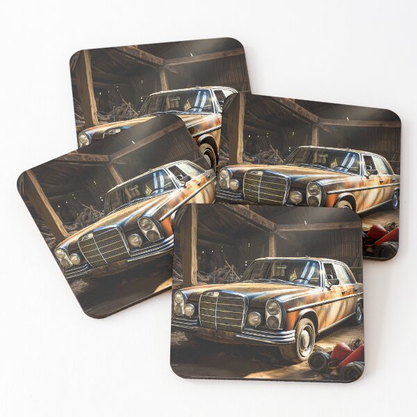 Item preview, Rusty Classic Sedan Parked In Dusty Wooden Barn Interior Space designed and sold by RevUpDesign.