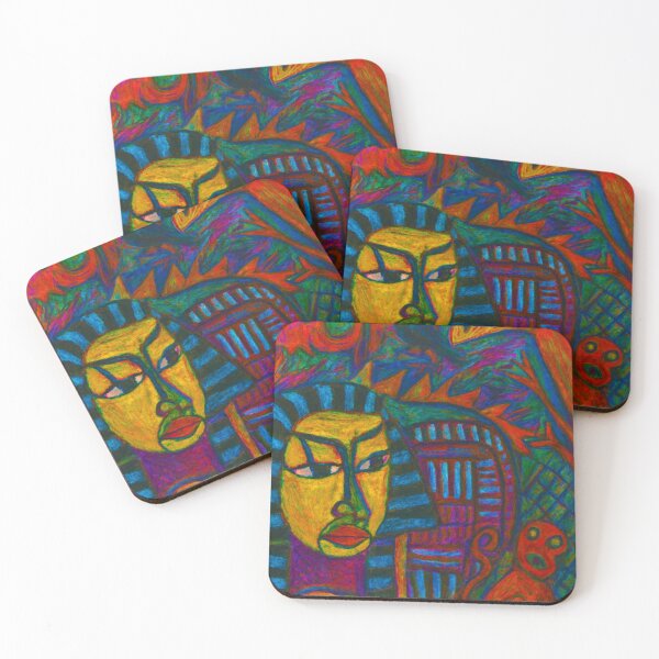 Item preview, Pharaoh in the Zoo: Surreal Mask & Animal Chaos designed and sold by LuxuryApparels.
