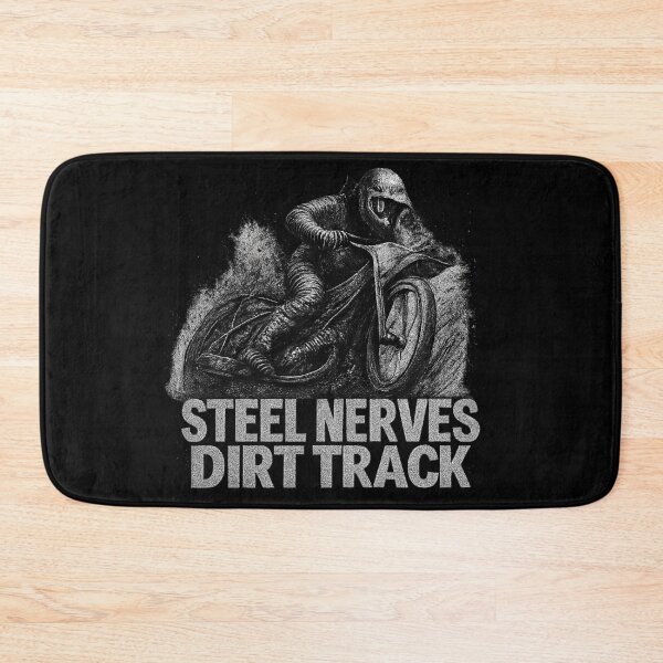 Item preview, Steel Nerves Dirt Track - Gritty Speedway Rider Illustration designed and sold by MKreative Studio.