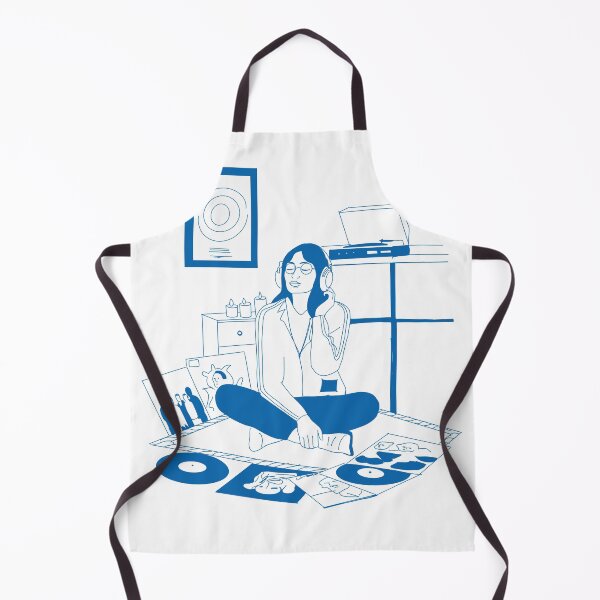 Item preview, Vintage Vinyl Vibes – Minimal Line Art Girl with Record Player designed and sold by Arctic frame studio.