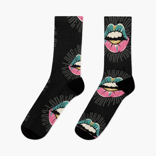Item preview, Love & Happiness – Colorful Lips Pop Art Illustration designed and sold by TipTop GFX.