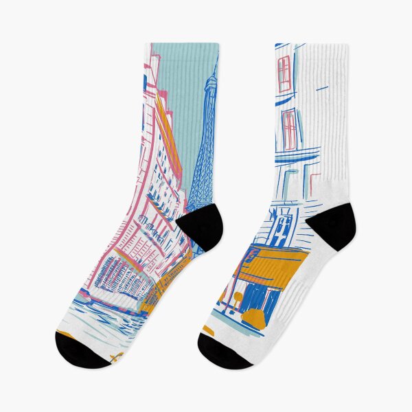 Item preview, Paris Street Bicycle – Eiffel Tower Line Art Illustration designed and sold by Arctic frame studio.