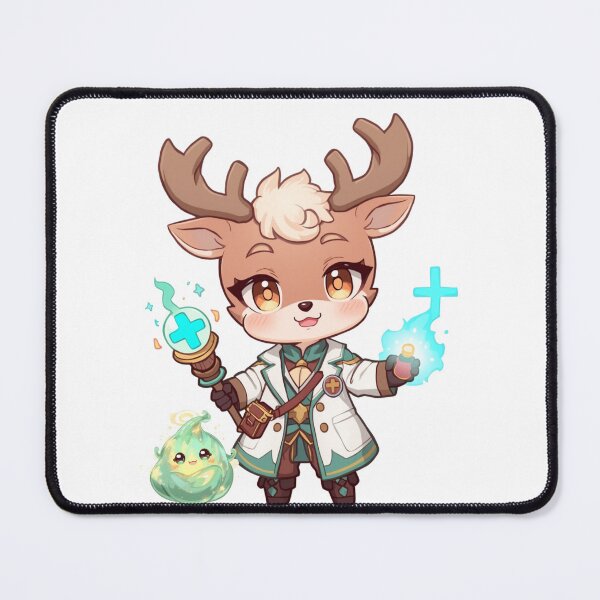 Item preview, Dr. Alder Hartveil – The Antler of Mercy | Fantasy Deer Doctor Healer Art designed and sold by Monzora.
