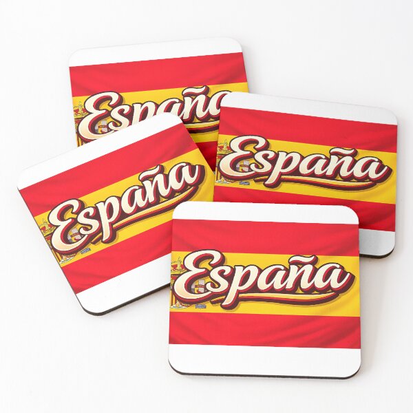 Artikelvorschau, Typografie der spanischen Flagge – Spanischer Nationalstolz im Vintage-Stil entworfen und verkauft von GarnerSupplyCo.