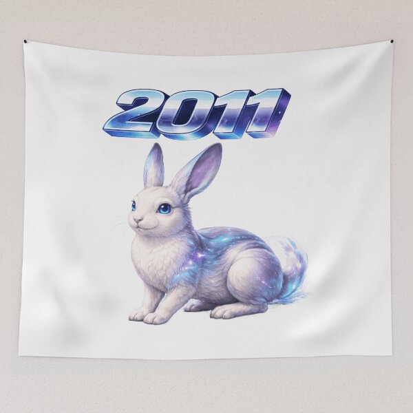 Item preview, 2011 Year of the Rabbit Eastern Zodiac Harmony Luck Serenity Design designed and sold by AlexLineArt.