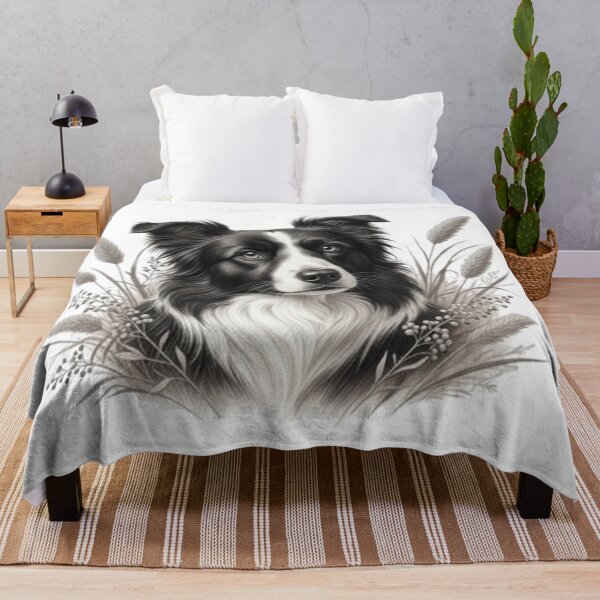 Artikelvorschau, Treuer Blick: Künstlerische Illustration eines Border Collies entworfen und verkauft von CHRIST5000.
