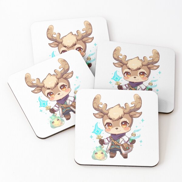 Item preview, Dr. Seren Hartveil – Healer of Gentle Light | Fantasy Deer Doctor Art designed and sold by Monzora.