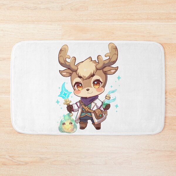 Item preview, Dr. Seren Hartveil – Healer of Gentle Light | Fantasy Deer Doctor Art designed and sold by Monzora.